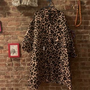 Cheetah Print Eco-friendly Rain Jacket